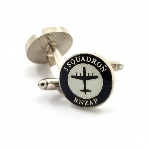 Royal New Zealand Air Force Cufflinks – Silver Finish, Two Colour Enamel