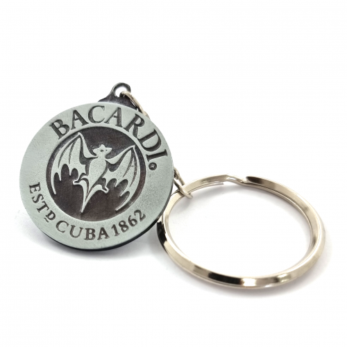 Bacardi Logo Keychain / Keyring – Engraved and Filled