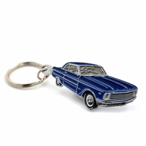 Dark Blue Car Keychain / Keyring – Engraved and Filled