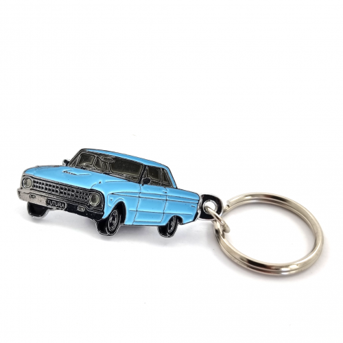 Light Blue Car Keychain / Keyring – Engraved and Filled