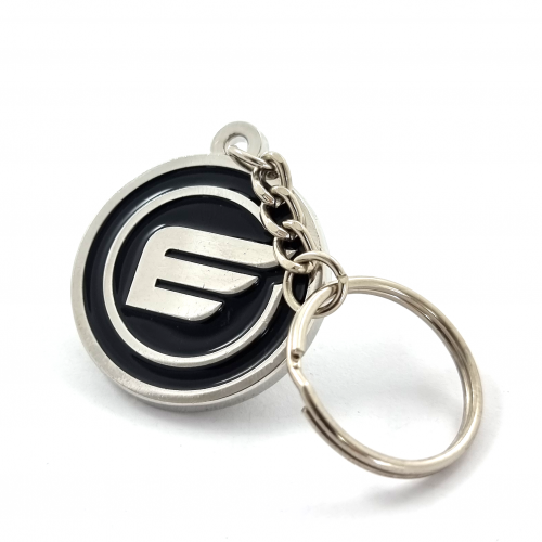 Circle Logo Keychain / Keyring – Engraved and Filled
