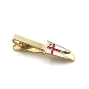 Flag Hairclip – Gold Finish, Two Colour Enamel