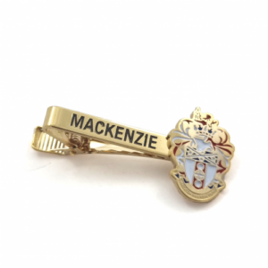 Named and Customised Hairclip – Gold Finish, Three Colour Enamel