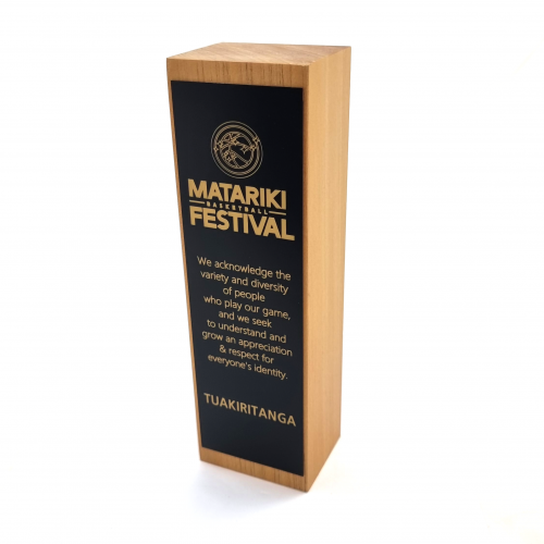 Engraved Plaque / Trophy – Black and Gold Finish