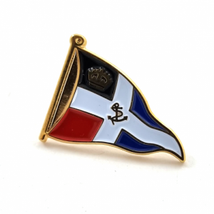 Royal Port Nicholson Yacht Club Flag Badge - 22mm, Double Gold Finish, Four Colour Enamel, One Pin and Clutch