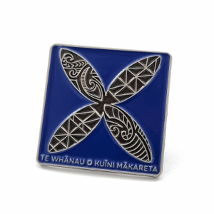 Queen Margaret College Cultural Badge - 30mm, Bright Nickel Finish, Two Colour Enamel, Two Pins and Clutch