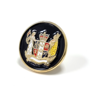 Coat of Arms Pin - 20mm, Gold Finish, 5+ Colour Enamel, One Pin and Clutch