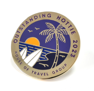 House of Travel Coin - 60mm Finish, Gold Finish, 5+ Colour Enamel