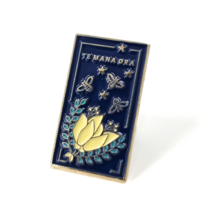 Te Mana Ora Badge - 30mm, Gold Finish, Three Colour Enamel, One Pin and Clutch