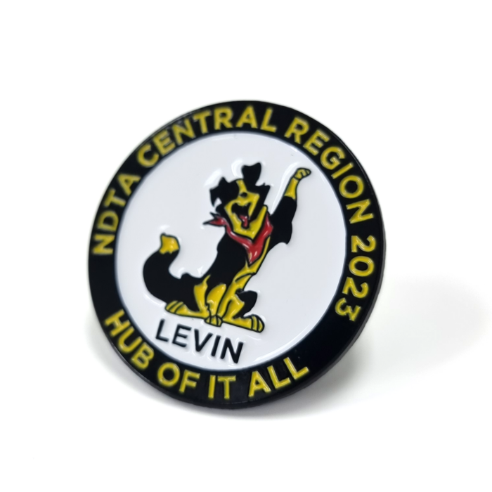 Central Dog Obedience Region Badge - 30mm, Black Dye Finish, Four Colour Enamel, Brooch Fitting