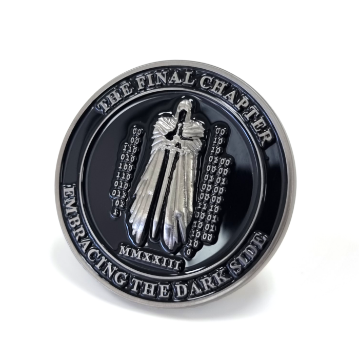 Dark Side Challenge Coin - 45mm, two Colour Enamel, No Fitting