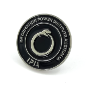 IPIA Coin - 40mm, 1 Colour Enamel, Bright Nickel Plated