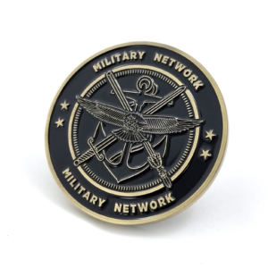 NZIC Military Network Coin - 65mm, 2 Colour Enamel, Brass Plated