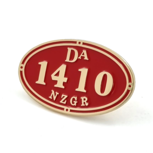 NZGA 1410 Pin - 44mm, 1 Colour Enamel, Brooch Fitting, Gold Plated