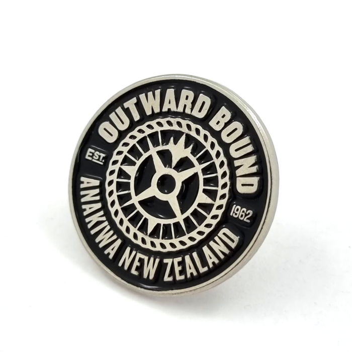 Outward Bound Pin - 25mm, 1  Colour Enamel, 1 Pin and Clutch Fitting, Bright Nickel Plated