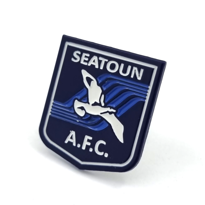 Seatown AFC Pin - 25mm, 2 Colour Enamel, 1 Pin and Clutch Fitting, Sprayed Metal Plated