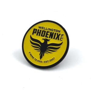 Wellington Phoenix Coin - 30mm, 1 Colour Enamel, Black Dye Plated