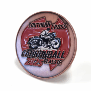 Southern Cross Cannon Classic 2025 Coin - 45mm, 2 Colour Enamel, No Fitting, Antique Copper Plated