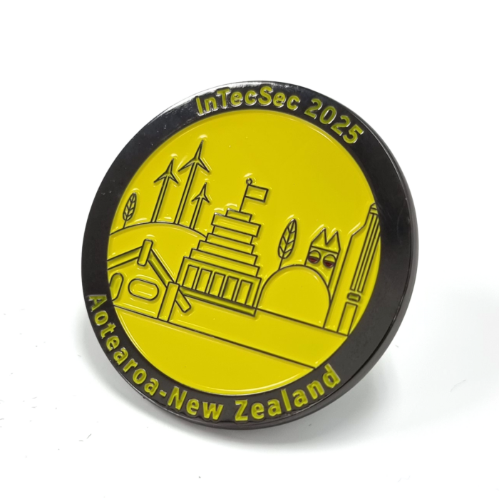 InTechSech 2025 - Financial Crime Group Coin - 40mm, 1 Colour Enamel, No FItting, Black Nickel Plated