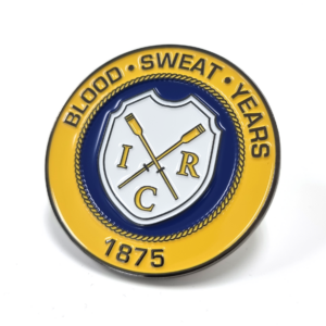 Invercargill Rowing Club Coin - 50mm, 3 Colour Enamel, No FItting, Black Nickel Plated