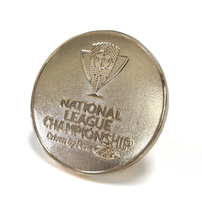 National League Championships Coin - 70mm, No Colour Enamel, No FItting, Gold Plated