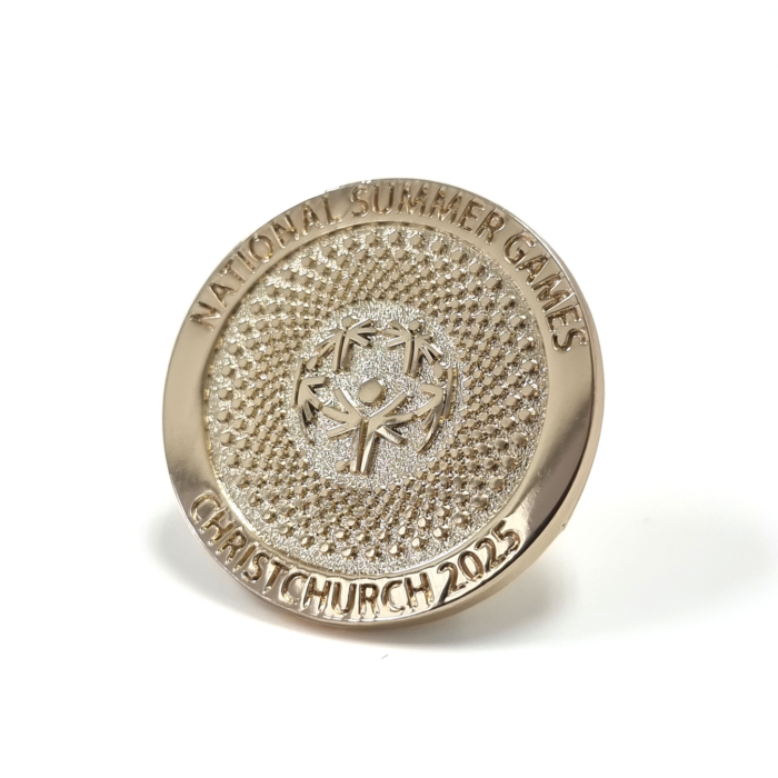 Special Olympics 2025 Pin - 25mm, No Colour Enamel, 1 Pin and Clutch Fitting, Gold Plated