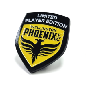 Wellington Phoenix Limited Player Edition coin - 45mm, 1 Colour Enamel, No Fitting, Black Dye Plated